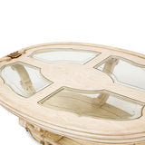 Platine De Royale Champagne Oval Cocktail Table from Michael Amini - Luna Furniture