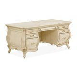 Platine De Royale Champagne Desk from Michael Amini - Luna Furniture