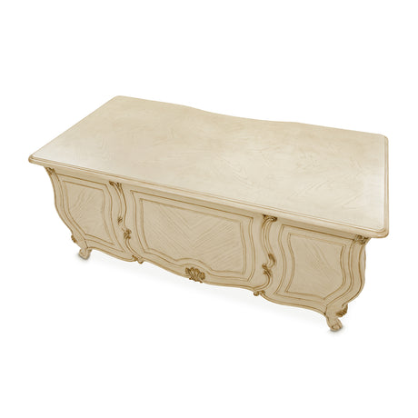 Platine De Royale Champagne Desk from Michael Amini - Luna Furniture