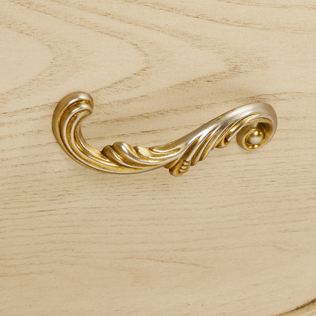 Platine De Royale Champagne Desk from Michael Amini - Luna Furniture