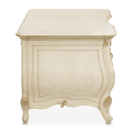 Platine De Royale Champagne Desk from Michael Amini - Luna Furniture