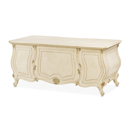 Platine De Royale Champagne Desk from Michael Amini - Luna Furniture