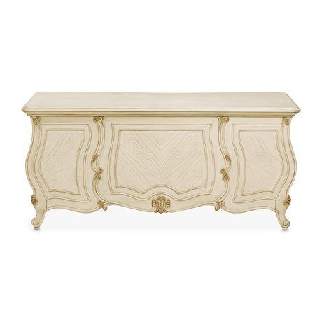 Platine De Royale Champagne Desk from Michael Amini - Luna Furniture