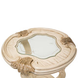 Platine De Royale Champagne Round Chairside Table from Michael Amini - Luna Furniture
