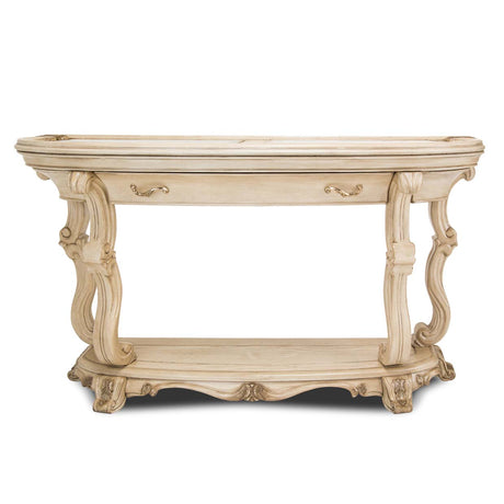 Platine De Royale Champagne Console Table from Michael Amini - Luna Furniture