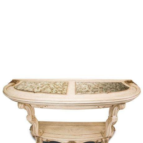 Platine De Royale Champagne Console Table from Michael Amini - Luna Furniture