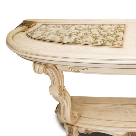 Platine De Royale Champagne Console Table from Michael Amini - Luna Furniture