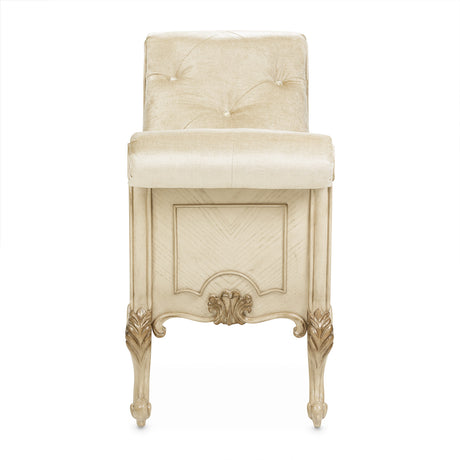 Platine De Royale Champagne Velvet Accent Bench from Michael Amini - Luna Furniture