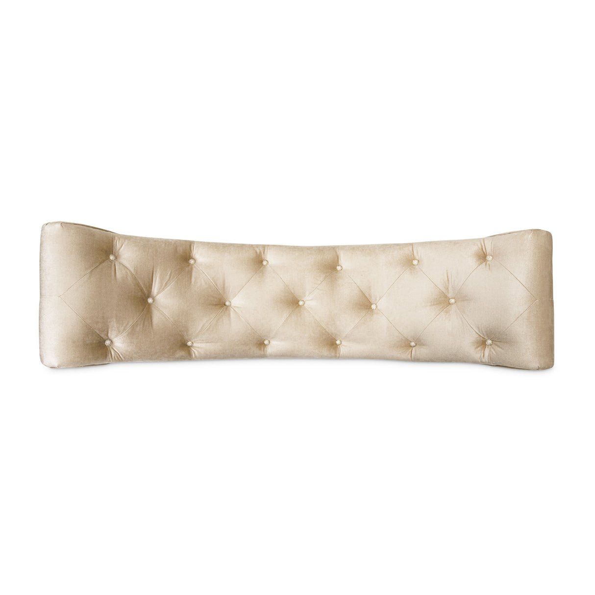 Platine De Royale Champagne Velvet Accent Bench from Michael Amini - Luna Furniture