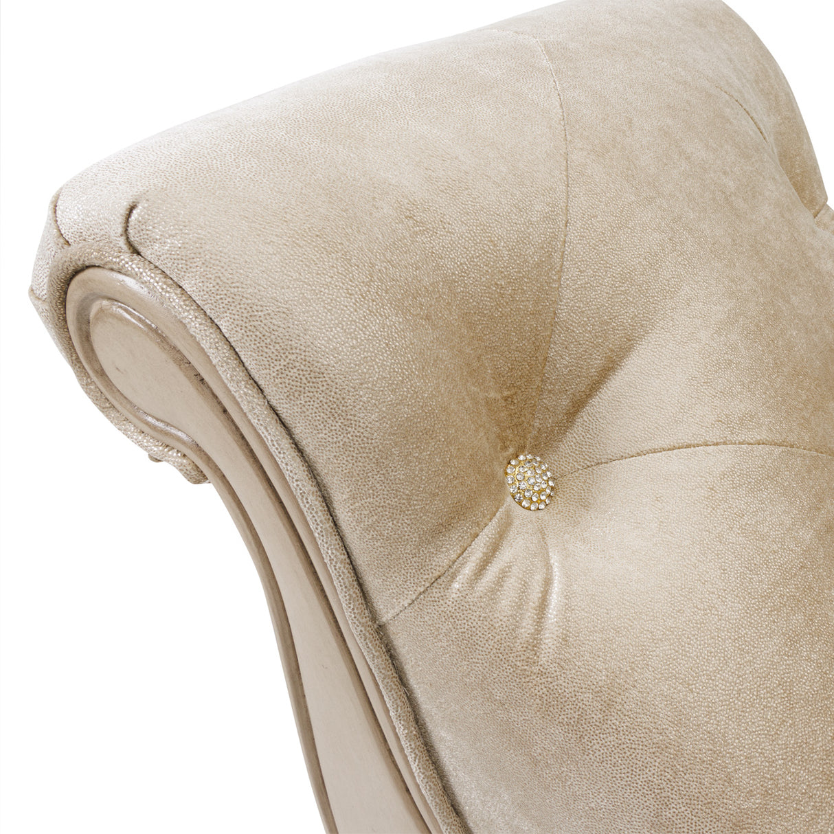 Platine De Royale Champagne Velvet Accent Bench from Michael Amini - Luna Furniture