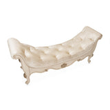 Platine De Royale Champagne Velvet Accent Bench from Michael Amini - Luna Furniture