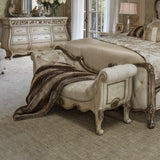 Platine De Royale Champagne Velvet Accent Bench from Michael Amini - Luna Furniture