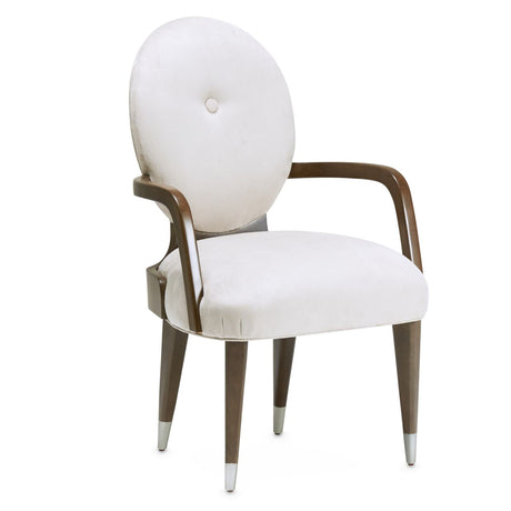 Roxbury Park Slate Dining Arm Chair from Michael Amini - Luna Furniture