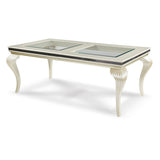 Hollywood Swank Pearl Caviar Rectangular Dining Table from Michael Amini - Luna Furniture