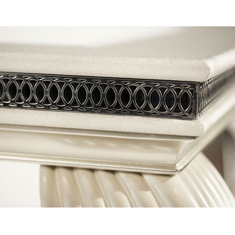 Hollywood Swank Pearl Caviar Rectangular Dining Table from Michael Amini - Luna Furniture