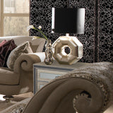 Hollywood Swank Crystal Croc Upholstered Nightstand from Michael Amini - Luna Furniture