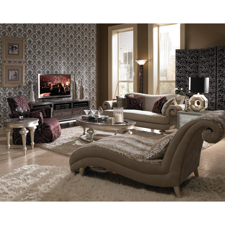 Hollywood Swank Crystal Croc Upholstered Nightstand from Michael Amini - Luna Furniture
