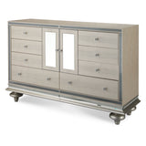 Hollywood Swank Crystal Croc Upholstered Dresser from Michael Amini - Luna Furniture