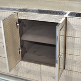 Hollywood Swank Crystal Croc Upholstered Dresser from Michael Amini - Luna Furniture