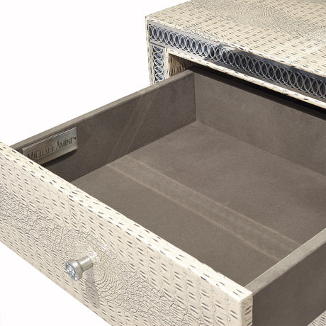 Hollywood Swank Crystal Croc Dresser With Mirror from Michael Amini - Luna Furniture