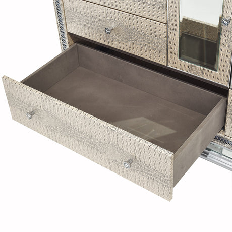 Hollywood Swank Crystal Croc Dresser With Mirror from Michael Amini - Luna Furniture