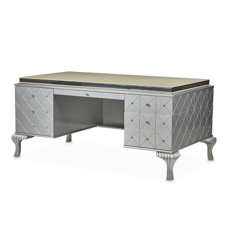Hollywood Swank Pearl Caviar Desk from Michael Amini - Luna Furniture