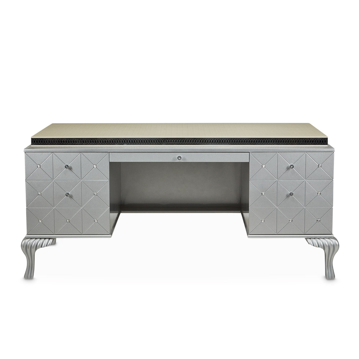 Hollywood Swank Pearl Caviar Desk from Michael Amini - Luna Furniture