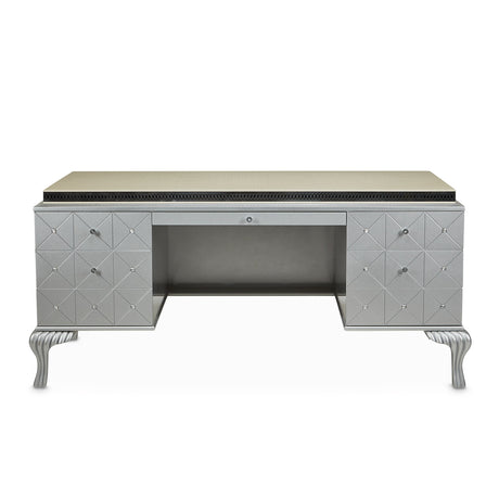Hollywood Swank Pearl Caviar Desk from Michael Amini - Luna Furniture