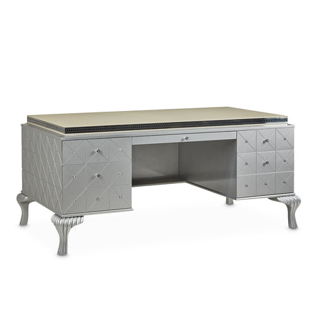Hollywood Swank Pearl Caviar Desk from Michael Amini - Luna Furniture