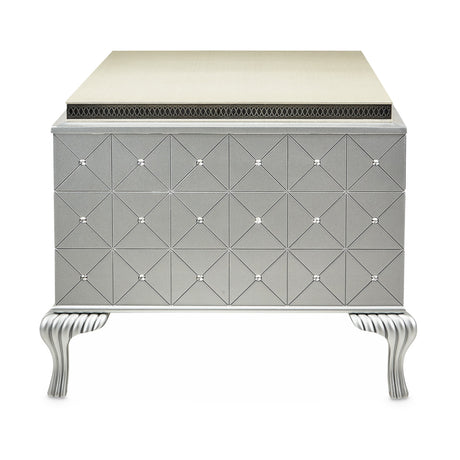 Hollywood Swank Pearl Caviar Desk from Michael Amini - Luna Furniture