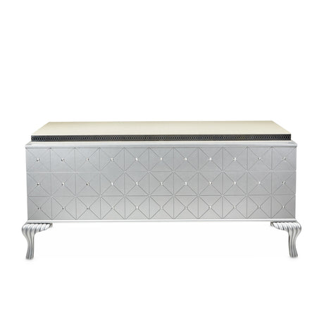 Hollywood Swank Pearl Caviar Desk from Michael Amini - Luna Furniture