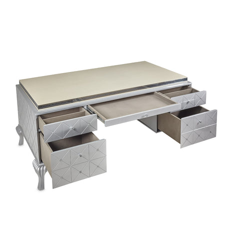 Hollywood Swank Pearl Caviar Desk from Michael Amini - Luna Furniture