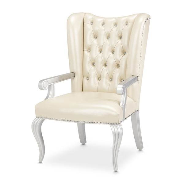 Hollywood Swank Creamy Pearl Desk Chair