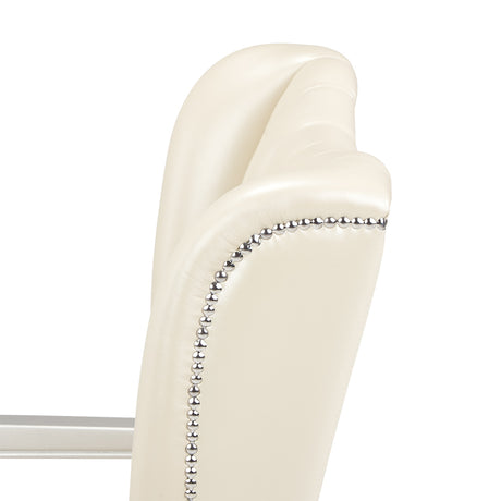 Hollywood Swank Creamy Pearl Desk Chair from Michael Amini - Luna Furniture