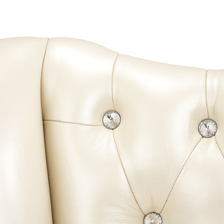Hollywood Swank Creamy Pearl Desk Chair from Michael Amini - Luna Furniture