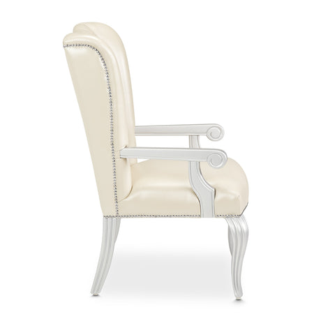 Hollywood Swank Creamy Pearl Desk Chair from Michael Amini - Luna Furniture