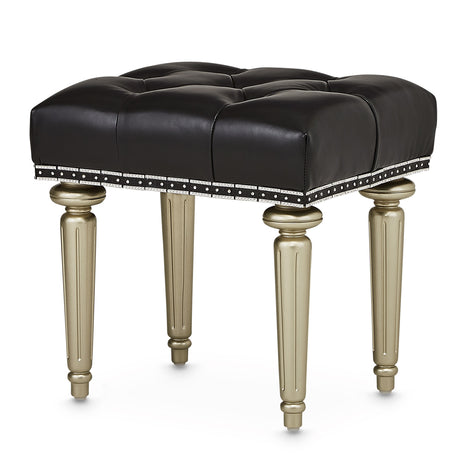 Hollywood Swank Platinum Vanity Bench from Michael Amini - Luna Furniture