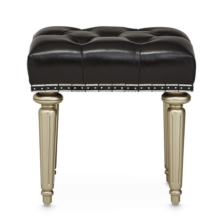 Hollywood Swank Platinum Vanity Bench from Michael Amini - Luna Furniture