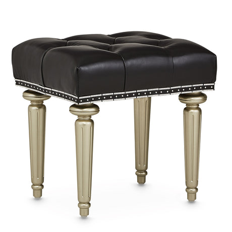 Hollywood Swank Platinum Vanity Bench from Michael Amini - Luna Furniture