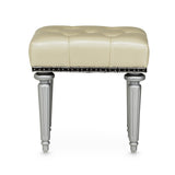 Hollywood Swank Creamy Pearl Vanity Bench from Michael Amini - Luna Furniture