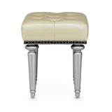 Hollywood Swank Creamy Pearl Vanity Bench from Michael Amini - Luna Furniture
