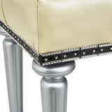 Hollywood Swank Creamy Pearl Vanity Bench from Michael Amini - Luna Furniture