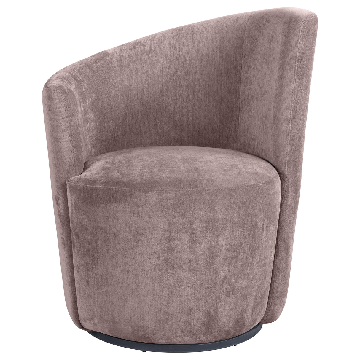 Nueva Blush Upholstered Swivel Chair Curved Backrest from Coaster - Luna Furniture