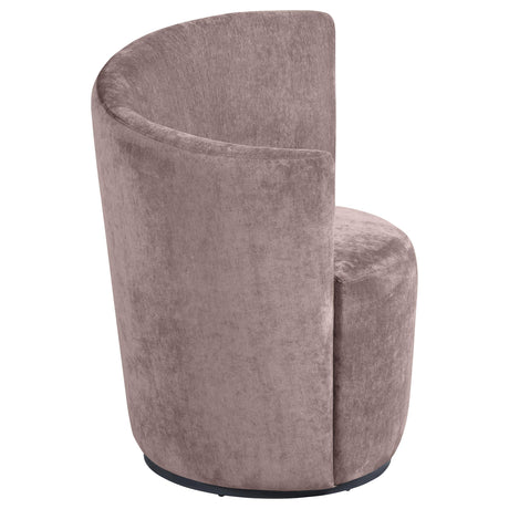 Nueva Blush Upholstered Swivel Chair Curved Backrest from Coaster - Luna Furniture