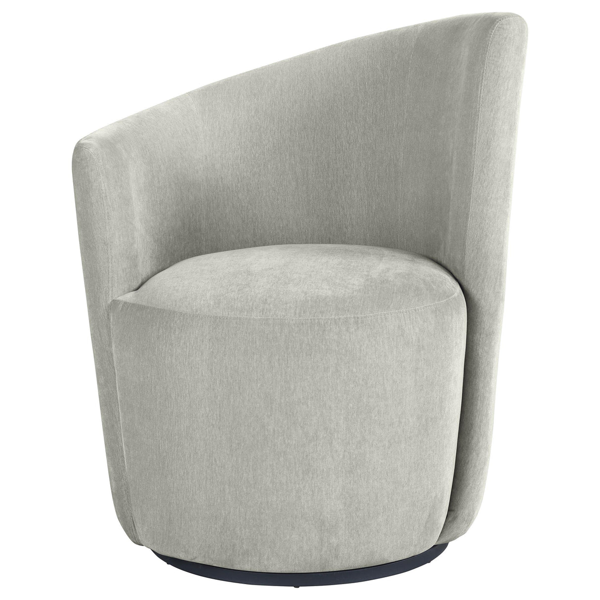 Nueva Dove Gray Upholstered Swivel Chair Curved Backrest from Coaster - Luna Furniture