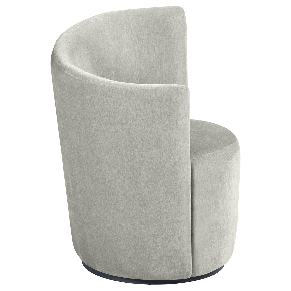 Nueva Dove Gray Upholstered Swivel Chair Curved Backrest from Coaster - Luna Furniture