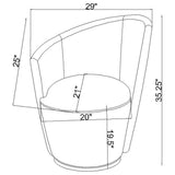 Nueva Dove Gray Upholstered Swivel Chair Curved Backrest from Coaster - Luna Furniture