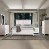 Cassie Illuminating Glam Dresser and Mirror, Shimmering Pearl Finish from Steve Silver - Luna Furniture