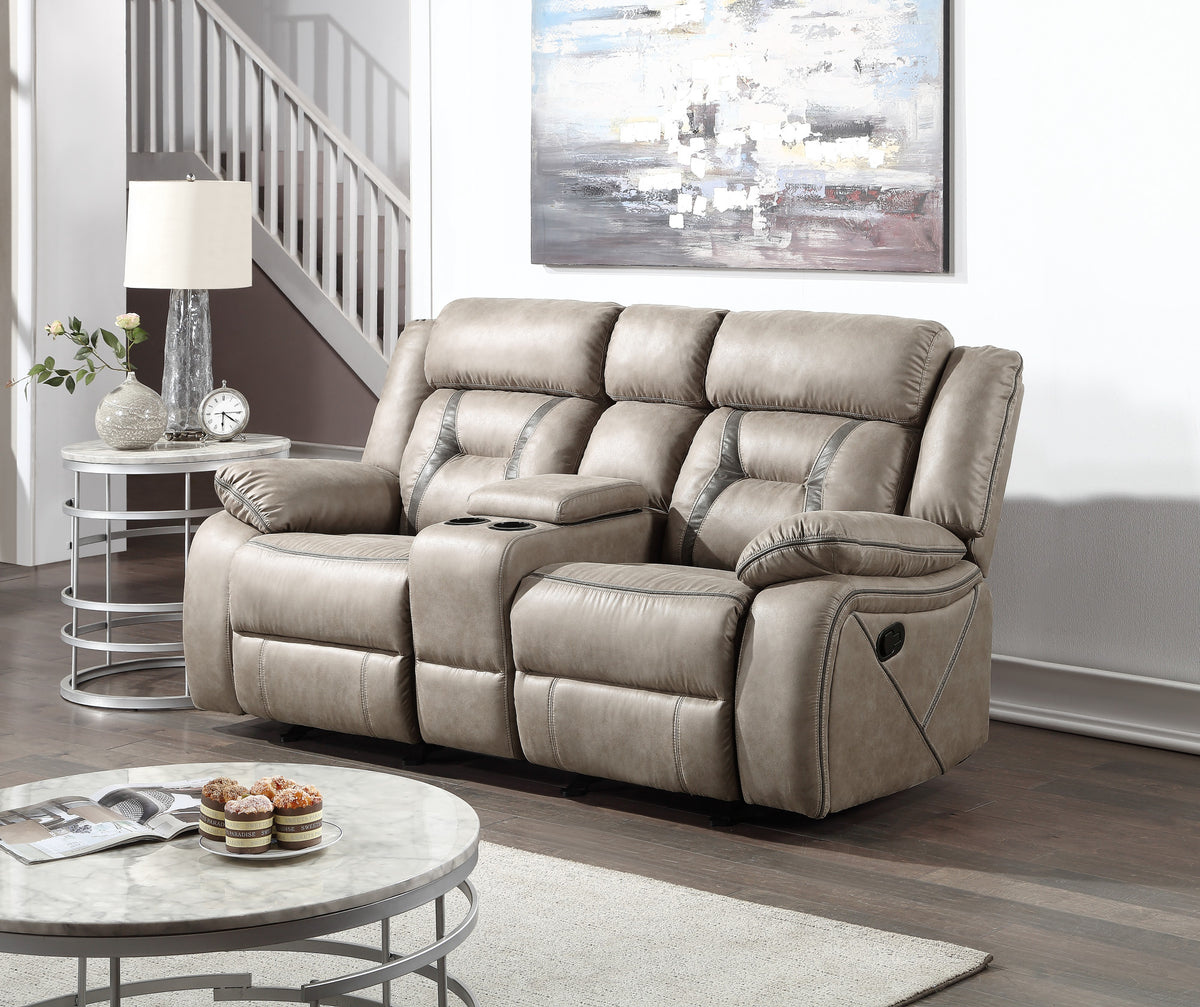 Tyson Gray Reclining Glider Console Loveseat from Steve Silver - Luna Furniture