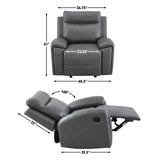 Gaston Gray 3-Piece Reclining Living Room Set from Steve Silver - Luna Furniture